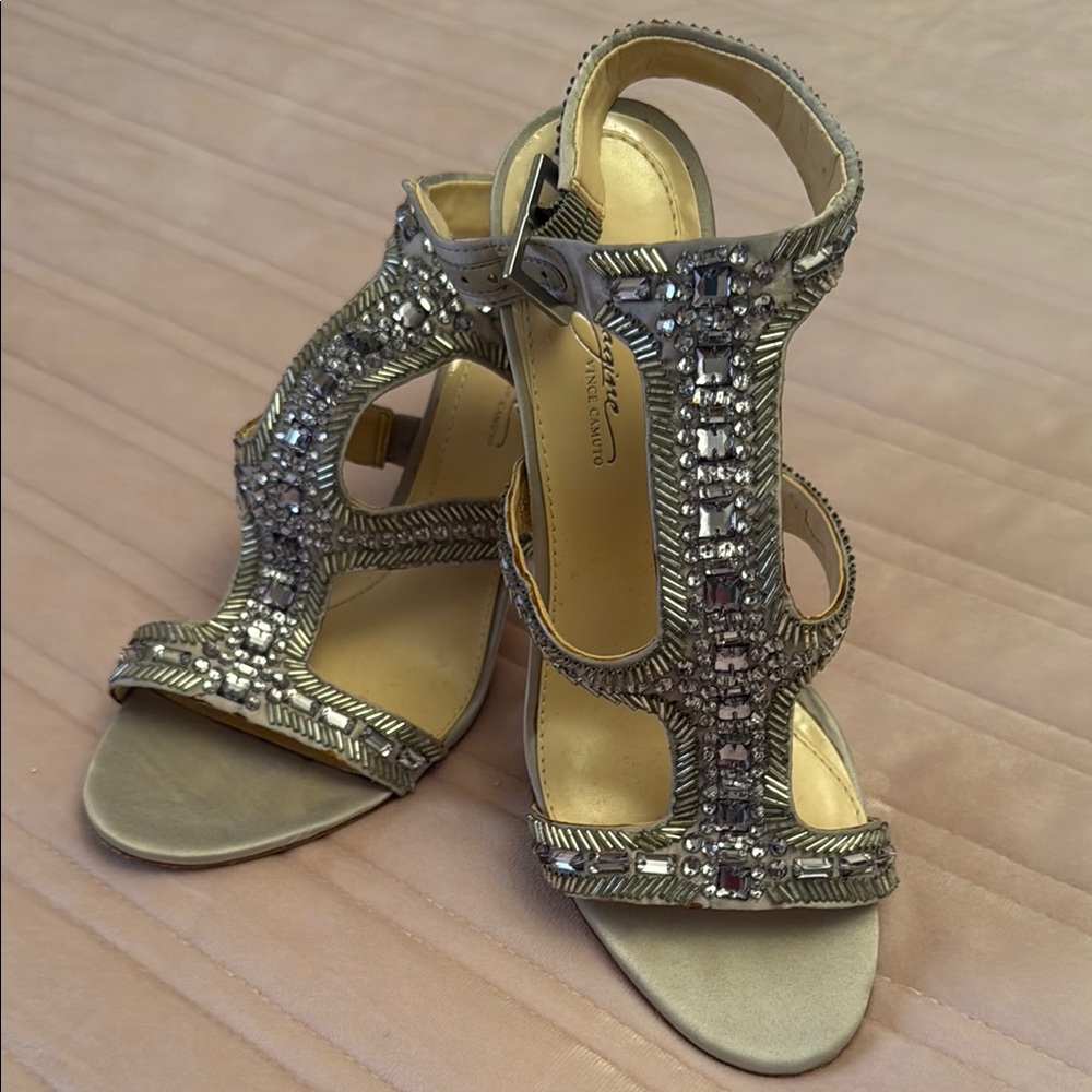 Elegant Silver Embellished Sandals